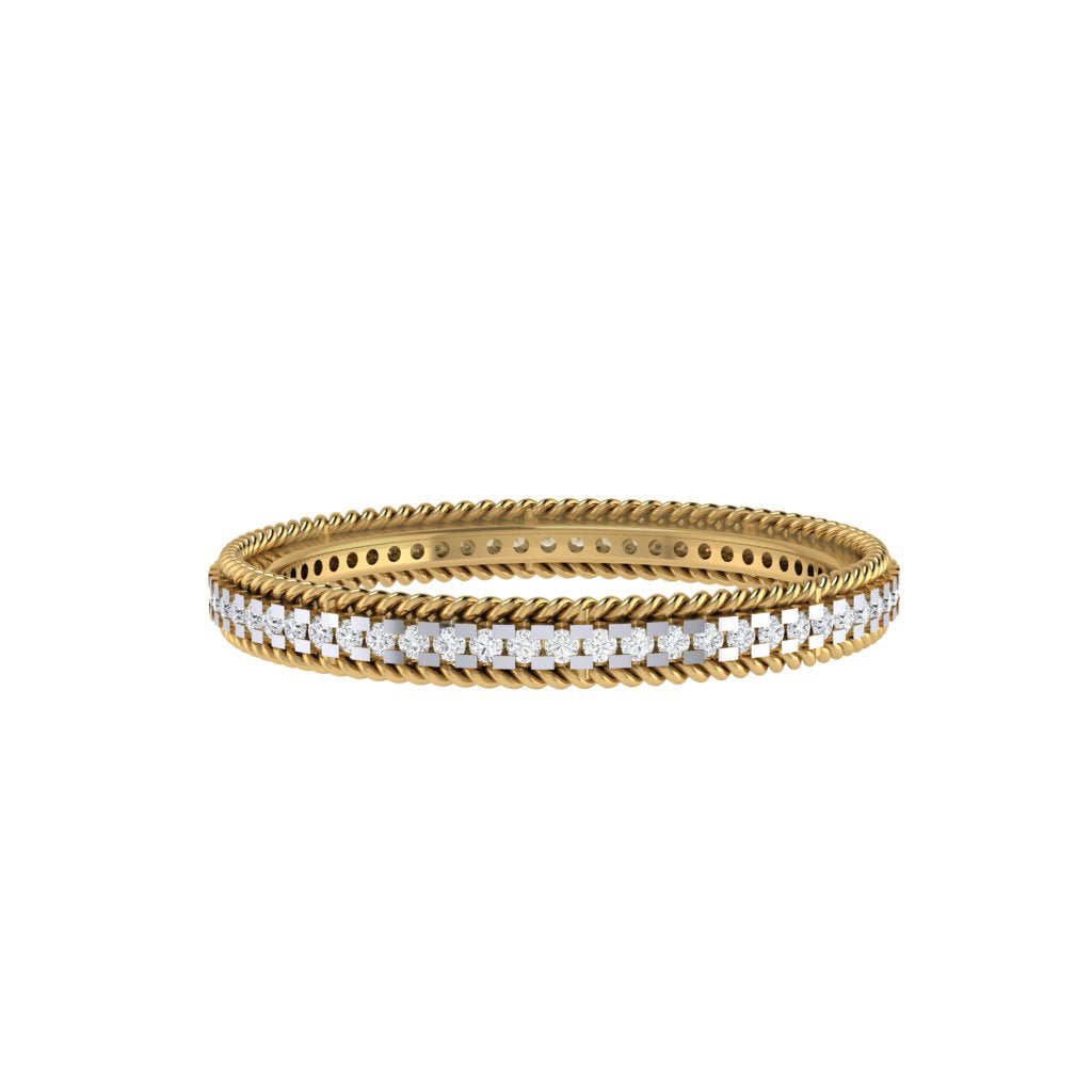 Solid Gold Simple Pave Diamond Band | Local Eclectic – local eclectic